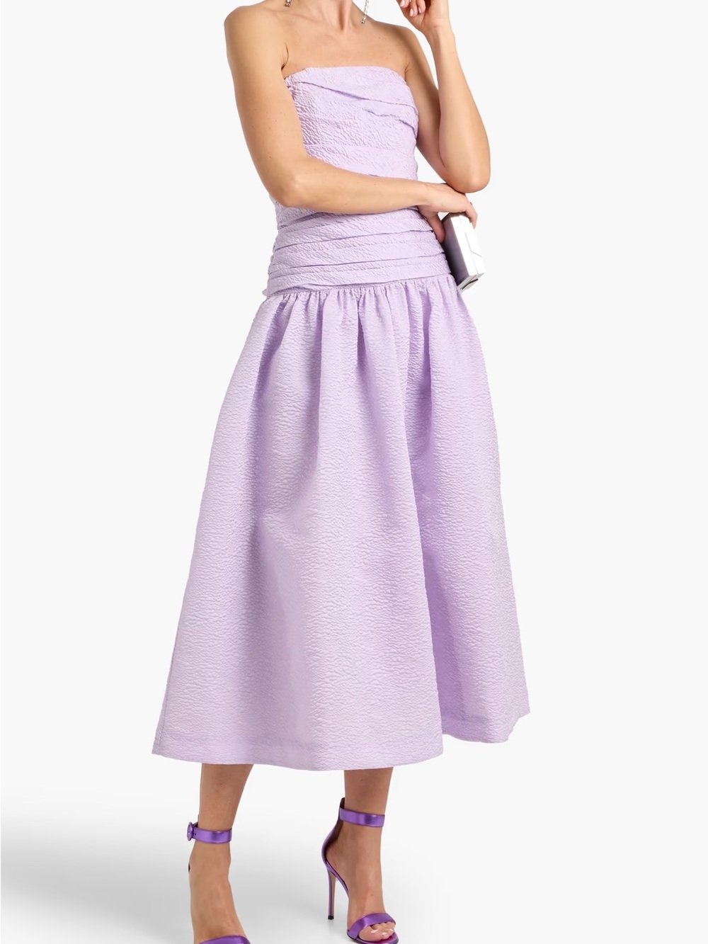 NWT Rachel Gilbert Sophia Strapless Dress in Lilac
